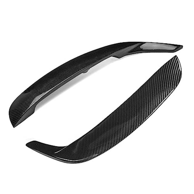 JINFOLI Auto-Vordertür-Kotflügelschaufeln, Entlüftungsabdeckung, for Dodge, Charger SRT Hellcat RT SXT 2011–2021, Tür-Kotflügel-Seitenspoiler-Aufkleber, Frontspoiler Frontspoiler(BLACK Carbon Fiber Lo von JINFOLI