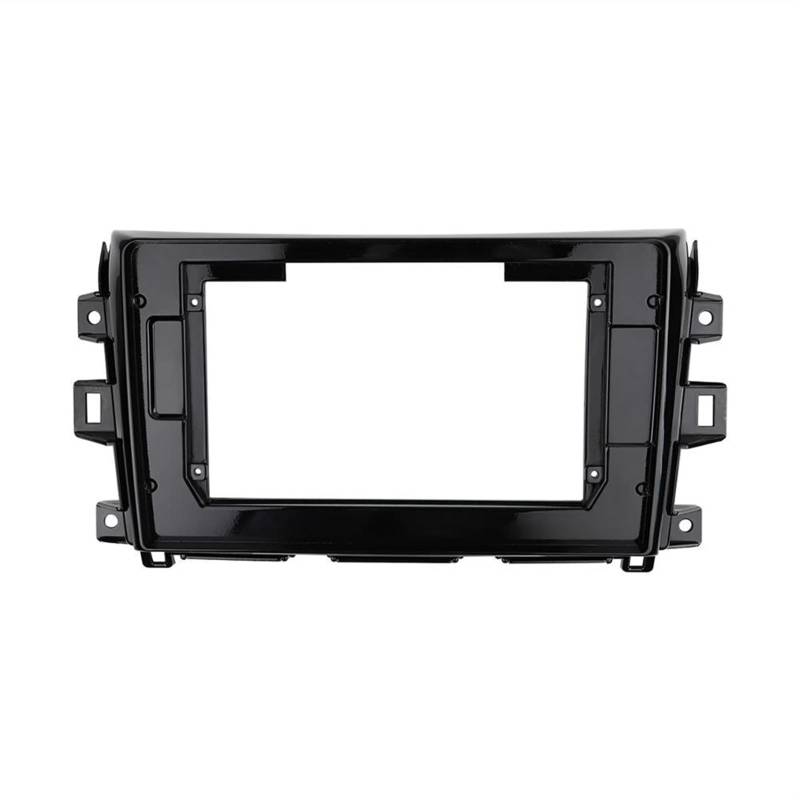 JINFOLI Autoradio-Blende, Stereo-DVD-Player, Einbau-Surround-Verkleidung, 10,1-Zoll-Audio-Rahmenblende, for Nissan, NAVARA 2014–2015 Faszien(Gloss Black) von JINFOLI