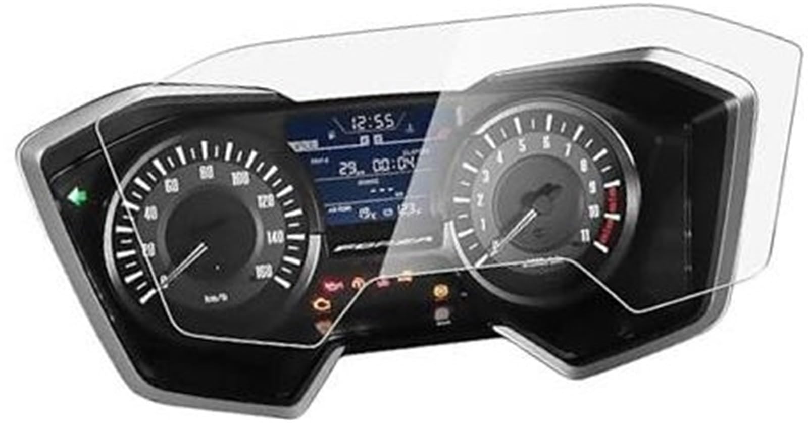 JINFOLI Displayschutzfolie Motorrad Cluster Scratch Cluster Displayschutzfolie Schutzfolie, for ZA 300/350, forZA300, forZA350 Zubehör Displayschutzfolie für das Armaturenbrett(Black 2 Set) von JINFOLI