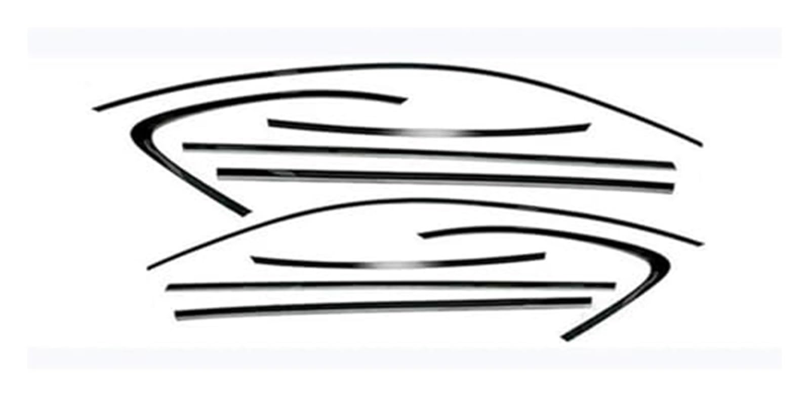 JINFOLI Fenstertürdichtungen, Autozubehör, dekorieren, for MACAN, 2014–2022, Stahl-Seitenfensterrahmen-Streifenabdeckung, schwarze Titan-Dichtungsleiste Dichtungsstreifen von JINFOLI