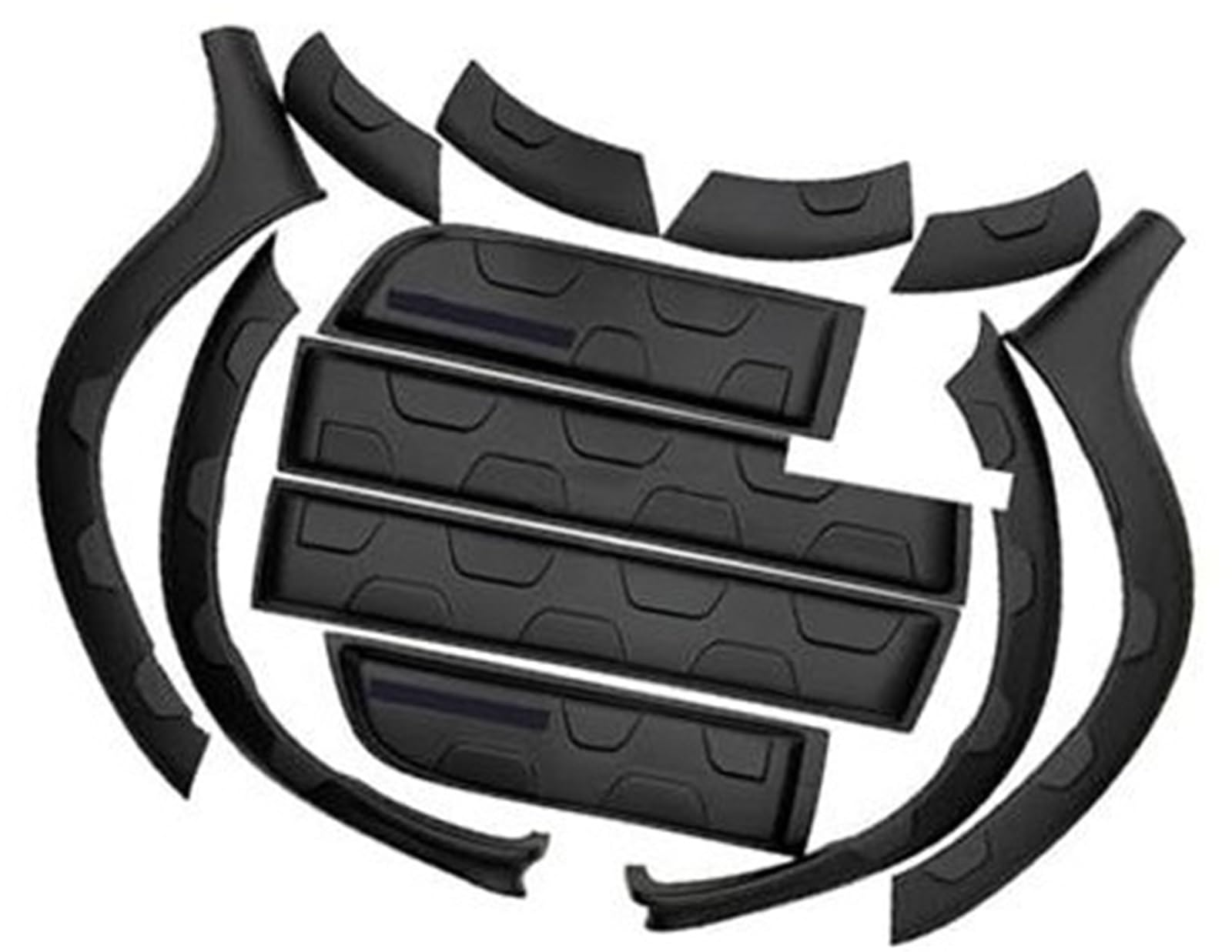 JINFOLI For Renault, for Dacia, Duster 2010–2022, Auto-Radkästen und Zierleisten, Dekorationen, kompletter Satz Stoßstangen-Zierabdeckungen Radkastenabdeckung(2010-2017) von JINFOLI