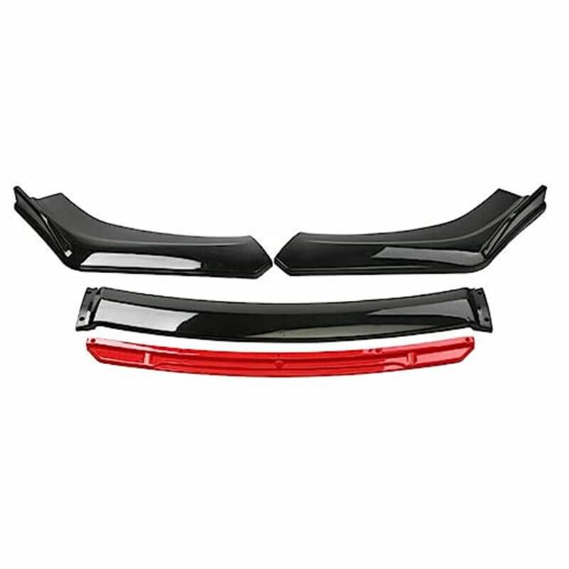 JINFOLI Frontstoßstangenlippenspoiler Seitensplitter Diffusor Body Kit Schutzabweiser, for Nissan, Sentra 2016 2017 2018 2019 Autozubehör Frontspoiler Frontspoiler(Black Black Red) von JINFOLI