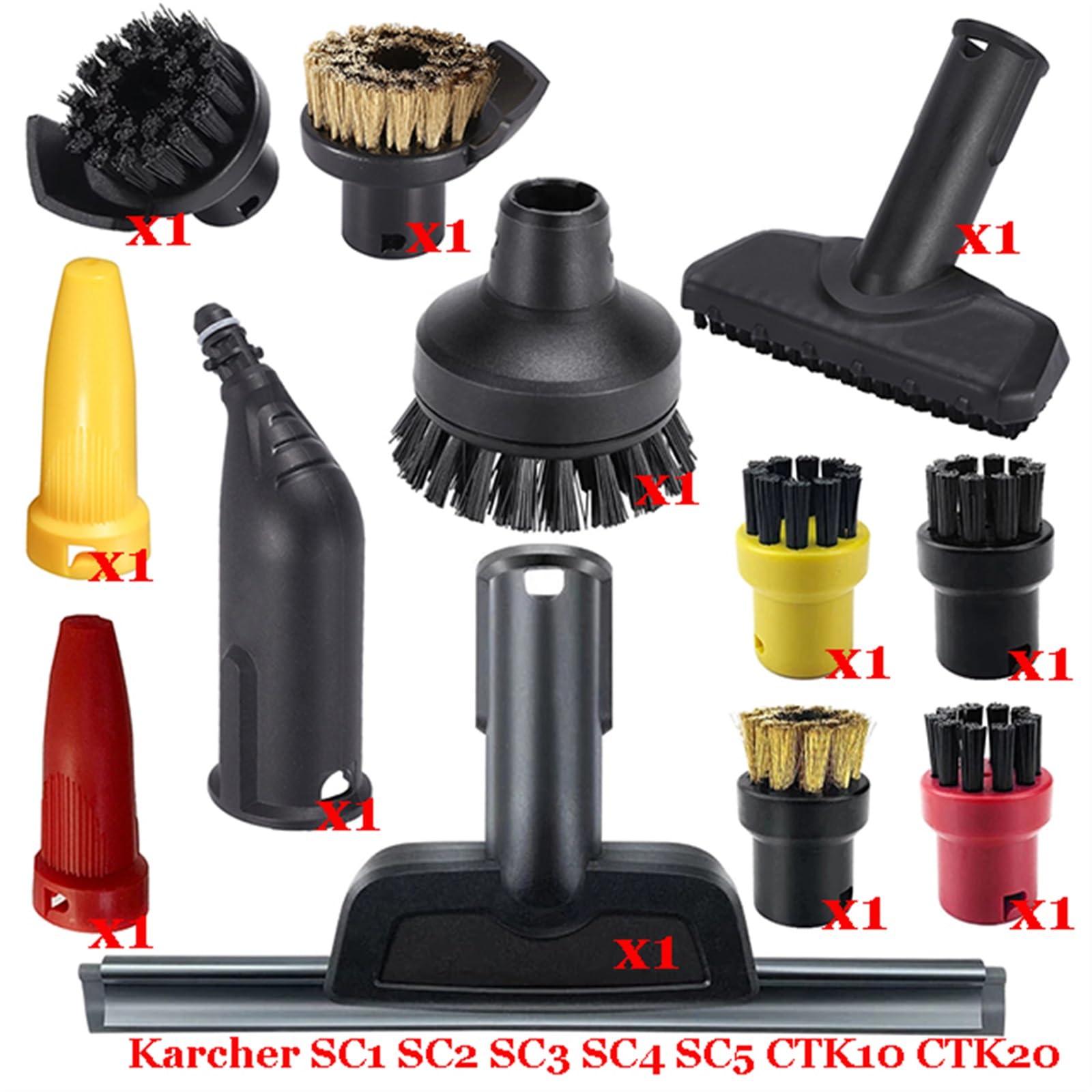 JINFOLI Karcher Dampf Staubsauger Maschine for SC1 SC2 SC3 SC4 SC5 SC7 CTK10 CTK20 Teile Pinsel Kopf Leistungsstarke Düse Zubehör Aufsätze für Dampfreiniger(Set-21) von JINFOLI