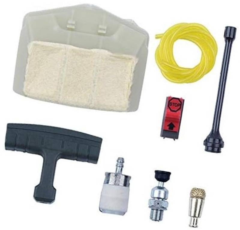 JINFOLI Luft-Kraftstoff-Ölfilter Zündkerze Dekompressionsventil Tune Up Switch Kit, for Husqvarna, 372 365 371 362 372XP Chaisnaw Ersatz Zündkerze für Gartenmaschinen von JINFOLI