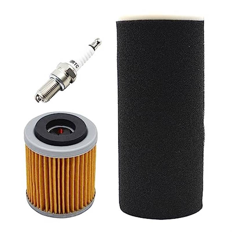 JINFOLI Motorrad Luftfilter & Ölfilter & Zündkerze for 1UY134400100 1UY1344002 1UY134400200 YFM350FX YFM350X YFM350R Motorrad-Luftfilter(Black Set-2) von JINFOLI