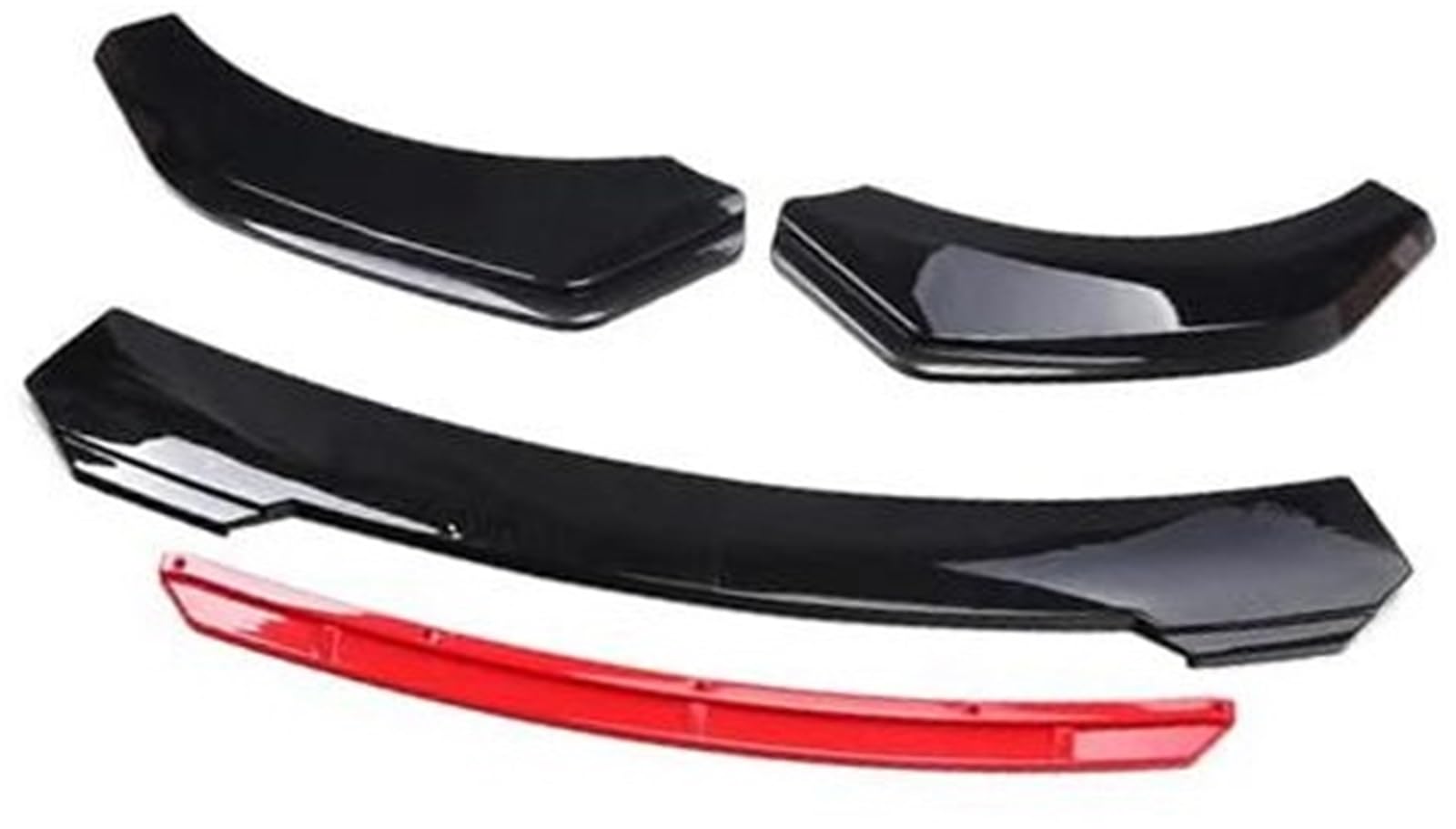 JINFOLI Protector Auto Frontstoßstange Lip Body Kit Spoiler Zierstreifen Stoßstange Canard Lip Splitter Außenteile, for Lexus, Spoiler Frontspoiler(Black Bright Black Red) von JINFOLI