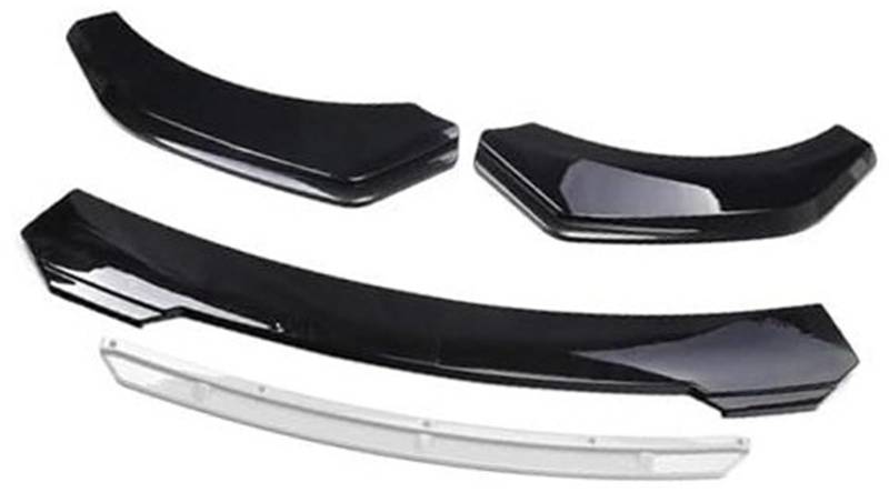 JINFOLI Protector Auto Frontstoßstange Lip Body Kit Spoiler Zierstreifen Stoßstange Canard Lip Splitter Außenteile, for Subaru, Spoiler Frontspoiler(Black Bright Black White) von JINFOLI