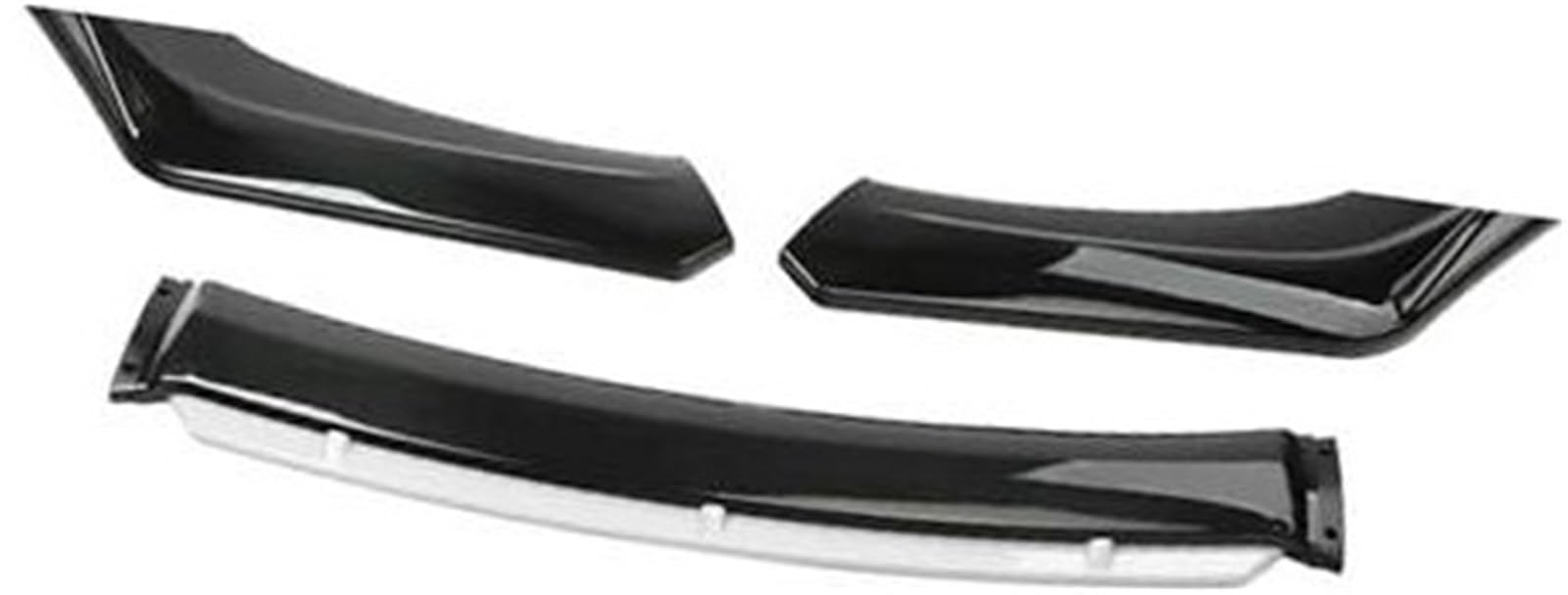 JINFOLI Schutz Auto Frontstoßstange Lip Spoiler Body Kit Zierstreifen Stoßstange Canard Lip Splitter Limousine Breite unter 176 cm Spoiler Frontspoiler(Black Bright Black White) von JINFOLI