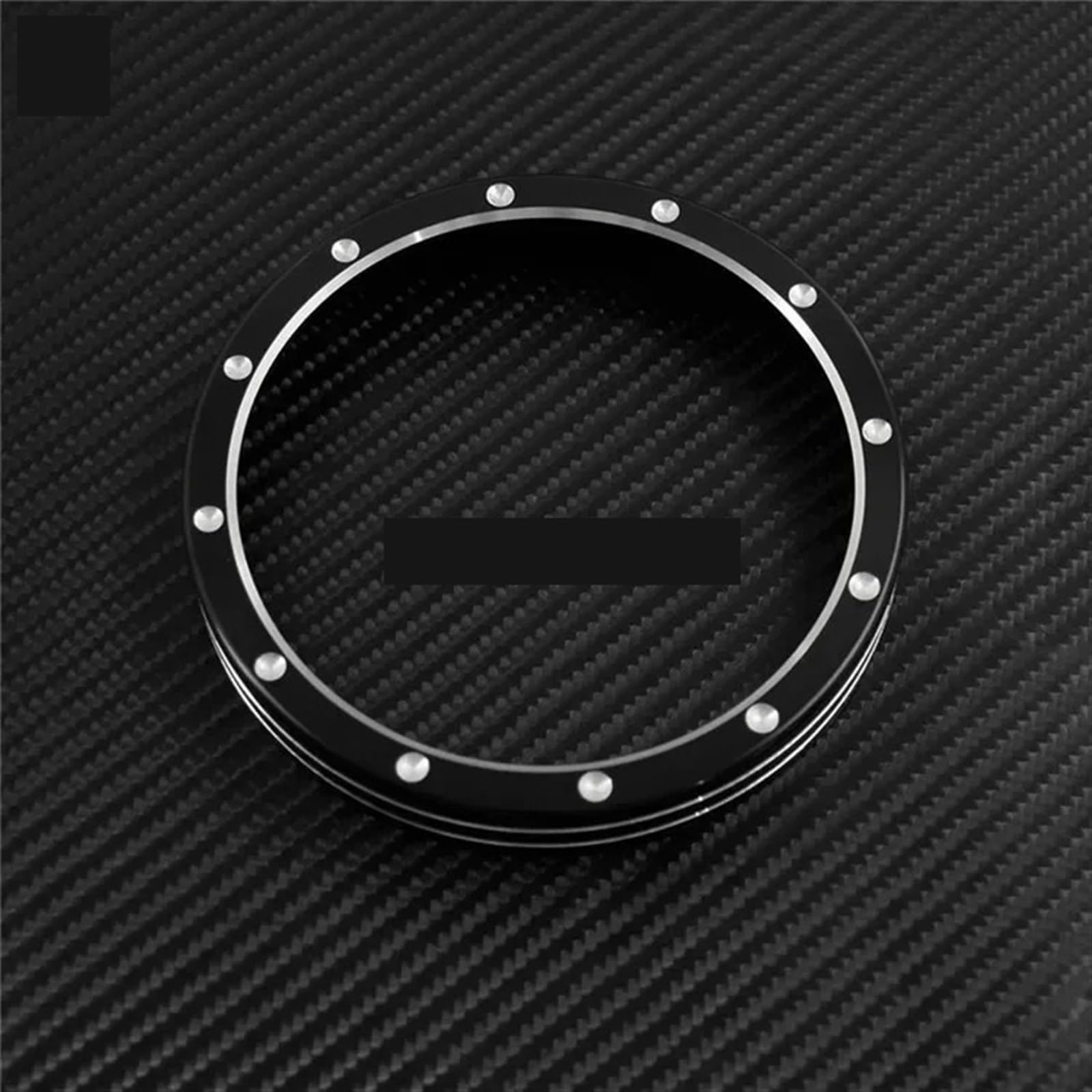 JINFOLI Schwarze Motorrad-Tachometerverkleidung, Lünettenabdeckung, Billet-CNC-Schnitt, for Harley, Sportster 883 1200 XL XR Iron Dyna Stree Bob Low Rider Tacho-Zierring(Speedometer Trim D) von JINFOLI