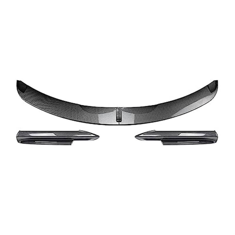 JINFOLI Spoiler Splitter Stoßstange Frontstoßstange Lip Body Kit Canard Lip Splitter, for, 3er E90 E91 M-Tech 2005-2008 Autozubehör Frontspoiler Frontspoiler(Black One Set Carbon Look) von JINFOLI