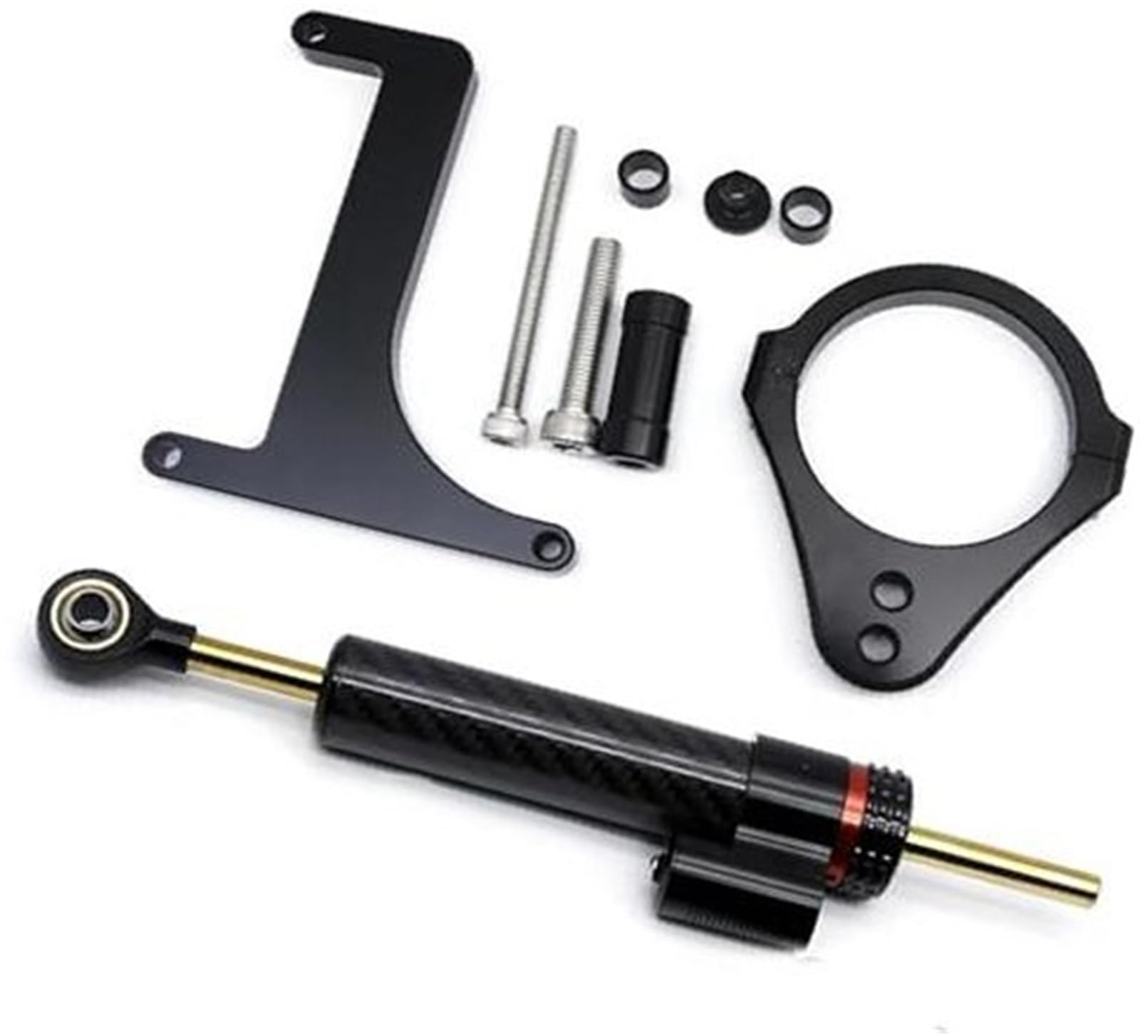 JINFOLI for Inokim, OX Sub13 Elektroroller CNC Aluminium Stabilisator Lenkungsdämpfer Stoßdämpfer Lenkungsdämpfer(Black Damper N Bracket A1) von JINFOLI