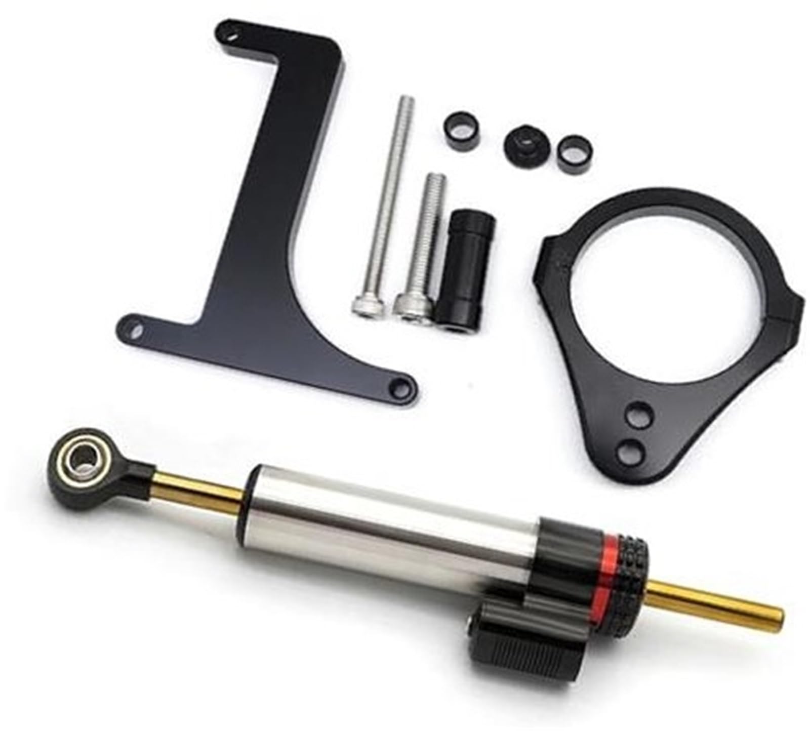 JINFOLI for Inokim, OX Sub13 Elektroroller CNC Aluminium Stabilisator Lenkungsdämpfer Stoßdämpfer Lenkungsdämpfer(Black Damper N Bracket B2) von JINFOLI