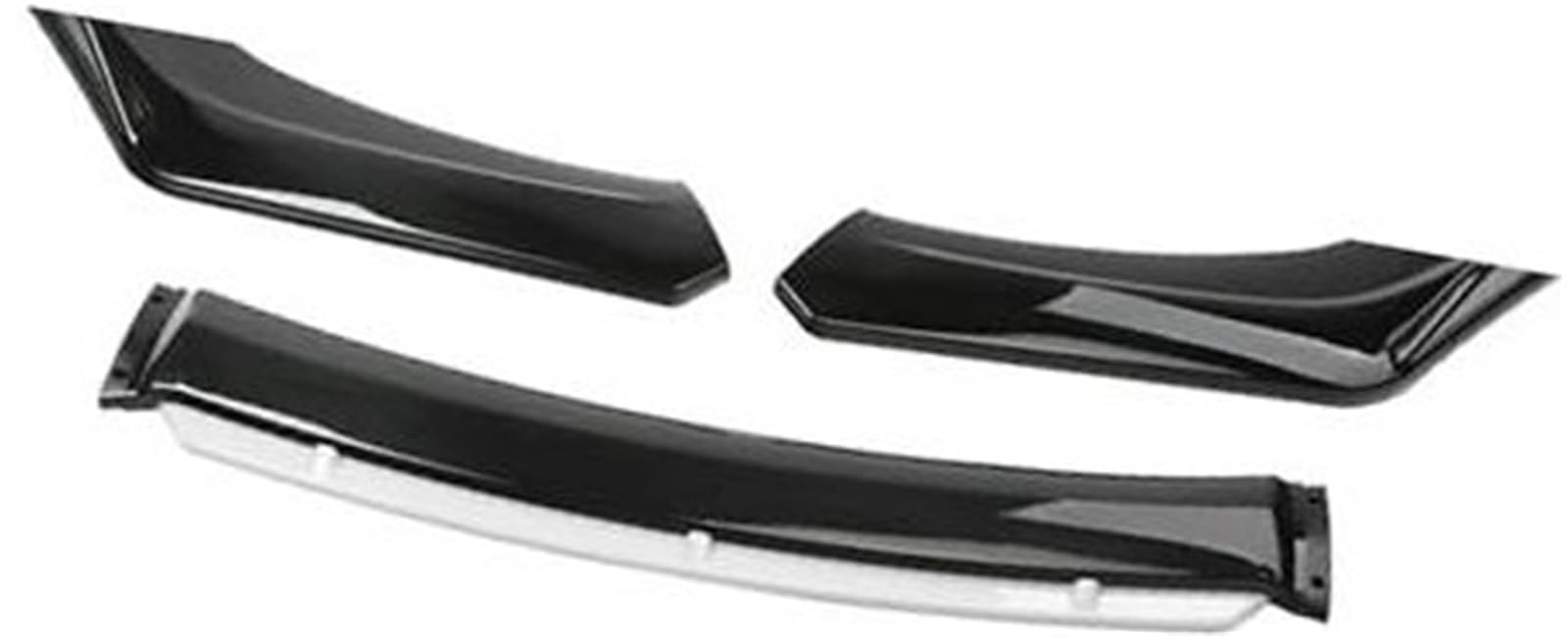 JINFOLI for Jetta, Auto-Frontstoßstangen-Lippenspoiler-Körpersatz, dekorativer Stoßstangen-Canard-Lippensplitter, Limousine, Breite unter 176 cm, Spoiler Frontspoiler(Black Bright Black White) von JINFOLI