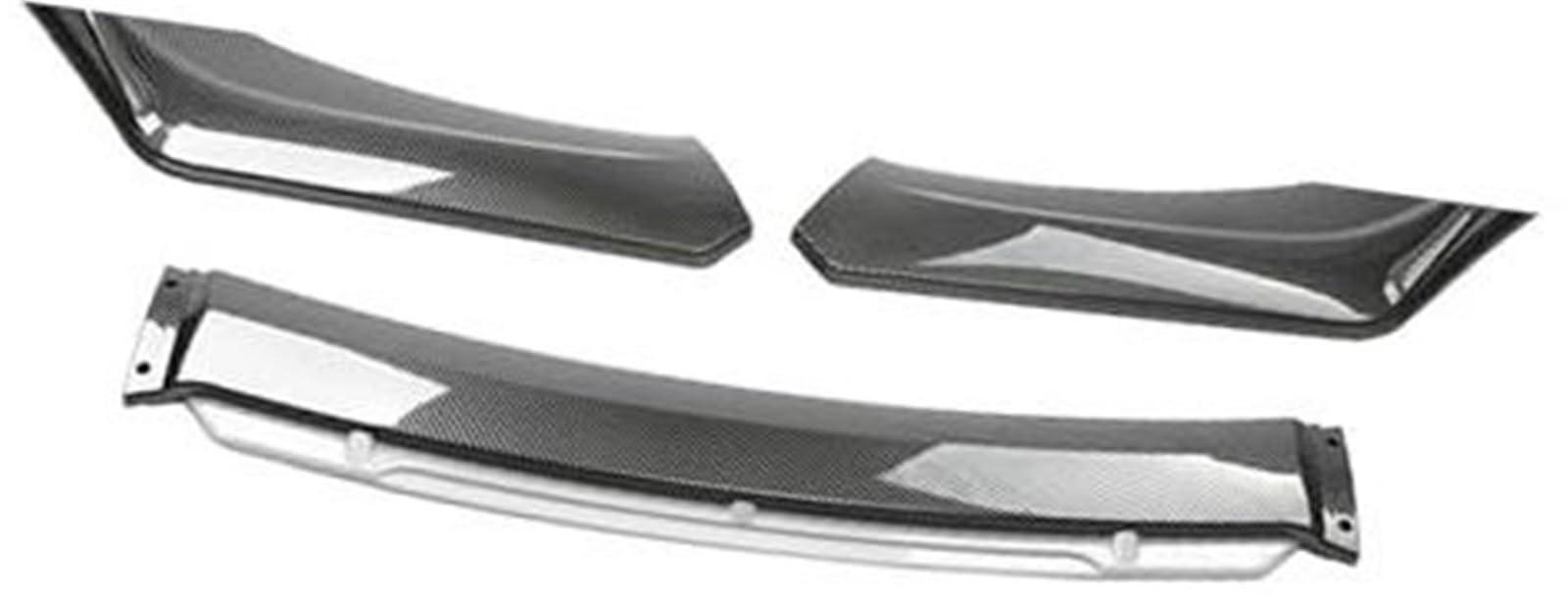 JINFOLI for Jetta, Auto-Frontstoßstangen-Lippenspoiler-Körpersatz, dekorativer Stoßstangen-Canard-Lippensplitter, Limousine, Breite unter 176 cm, Spoiler Frontspoiler(Black Carbon Fiber White) von JINFOLI