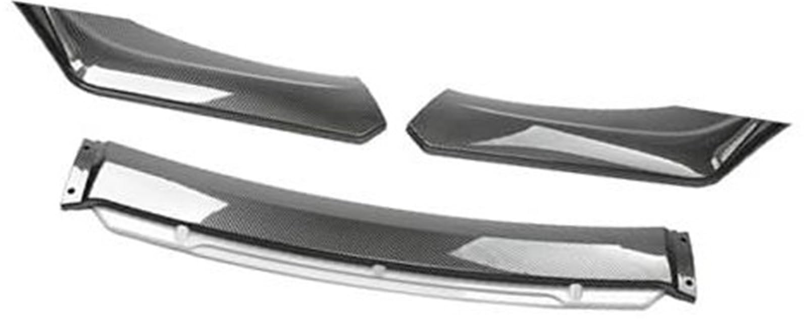 JINFOLI for Jetta, Auto-Frontstoßstangen-Lippenspoiler-Körpersatz, dekorativer Stoßstangen-Canard-Lippensplitter, Limousine, Breite unter 176 cm, Spoiler Frontspoiler(Black Carbon Fiber White) von JINFOLI