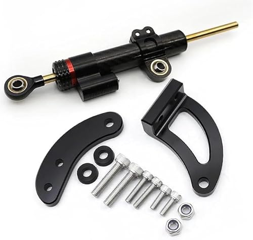 JINFOLI for KAABO, Mantis King GT Elektroroller Carbon Lenkungsdämpfer Halterung Montageunterstützung Kit Stoßdämpfer Lenkungsdämpfer(Black C5) von JINFOLI