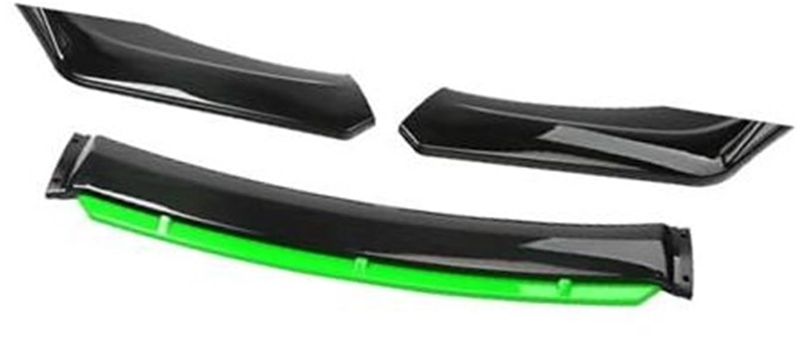 JINFOLI for Lexus, Auto-Frontstoßstangen-Lippenspoiler-Körpersatz, dekorativer Stoßstangen-Canard-Lippensplitter, Limousine, Breite unter 176 cm, Spoiler Frontspoiler(Black Black Green) von JINFOLI