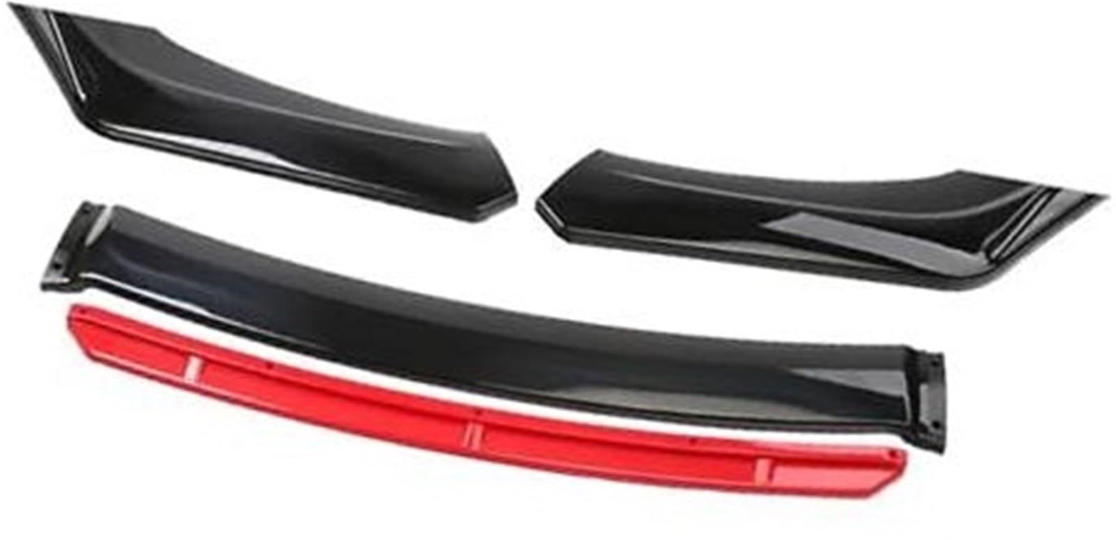 JINFOLI for Lexus, Auto-Frontstoßstangen-Lippenspoiler-Körpersatz, dekorativer Stoßstangen-Canard-Lippensplitter, Limousine, Breite unter 176 cm, Spoiler Frontspoiler(Black Bright Black Red) von JINFOLI