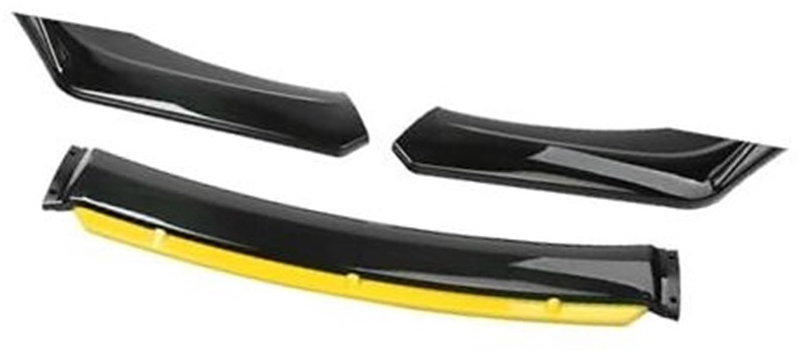 JINFOLI for Toyota, Auto Frontstoßstange Lip Spoiler Body Kit Zierstreifen Stoßstange Canard Lip Splitter Limousine Breite unter 176 cm Spoiler Frontspoiler(Black Black Yellow) von JINFOLI