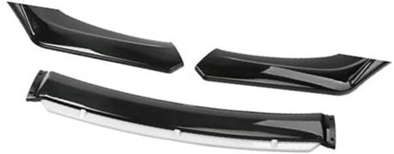 JINFOLI for Toyota, Auto Frontstoßstange Lip Spoiler Body Kit Zierstreifen Stoßstange Canard Lip Splitter Limousine Breite unter 176 cm Spoiler Frontspoiler(Black Bright Black White) von JINFOLI