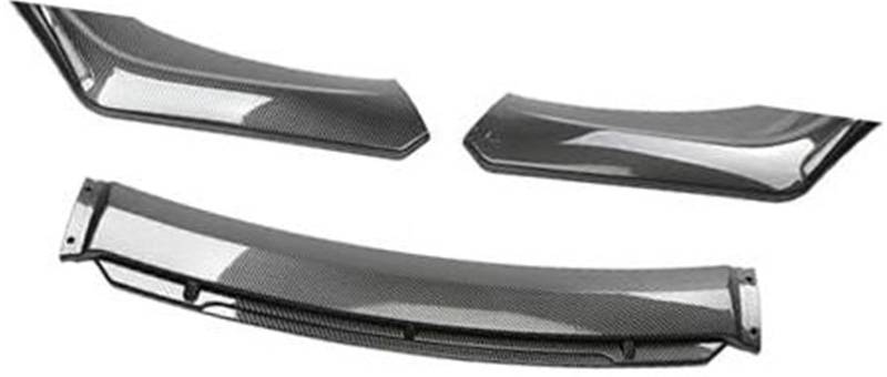 JINFOLI for Toyota, Auto Frontstoßstange Lip Spoiler Body Kit Zierstreifen Stoßstange Canard Lip Splitter Limousine Breite unter 176 cm Spoiler Frontspoiler(Black Carbon Black) von JINFOLI