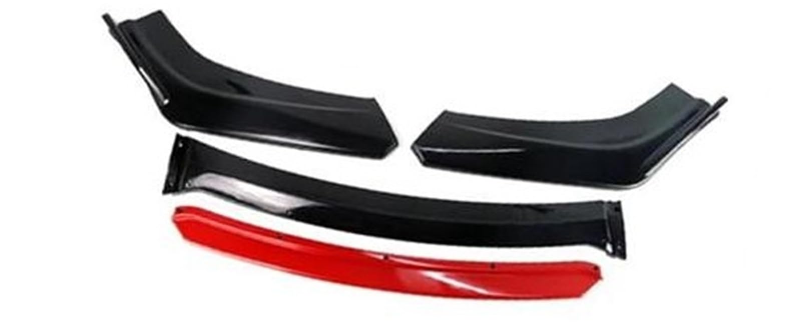 JINFOLI for VW, for Golf, MK5 6 7 Auto Front Lower Bumper Lip Splitter Spoiler Protector Sport Diffusor Deflector Spoiler Frontspoiler(Black Gloss Black and red) von JINFOLI