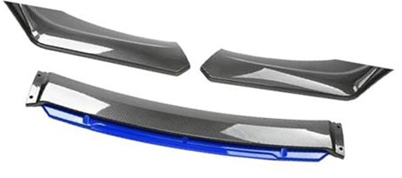 JINFOLI for Volvo, Auto-Frontstoßstangen-Lippenspoiler-Körpersatz, dekorativer Stoßstangen-Canard-Lippensplitter, Limousine, Breite unter 176 cm, Spoiler Frontspoiler(Black Carbon Blue) von JINFOLI