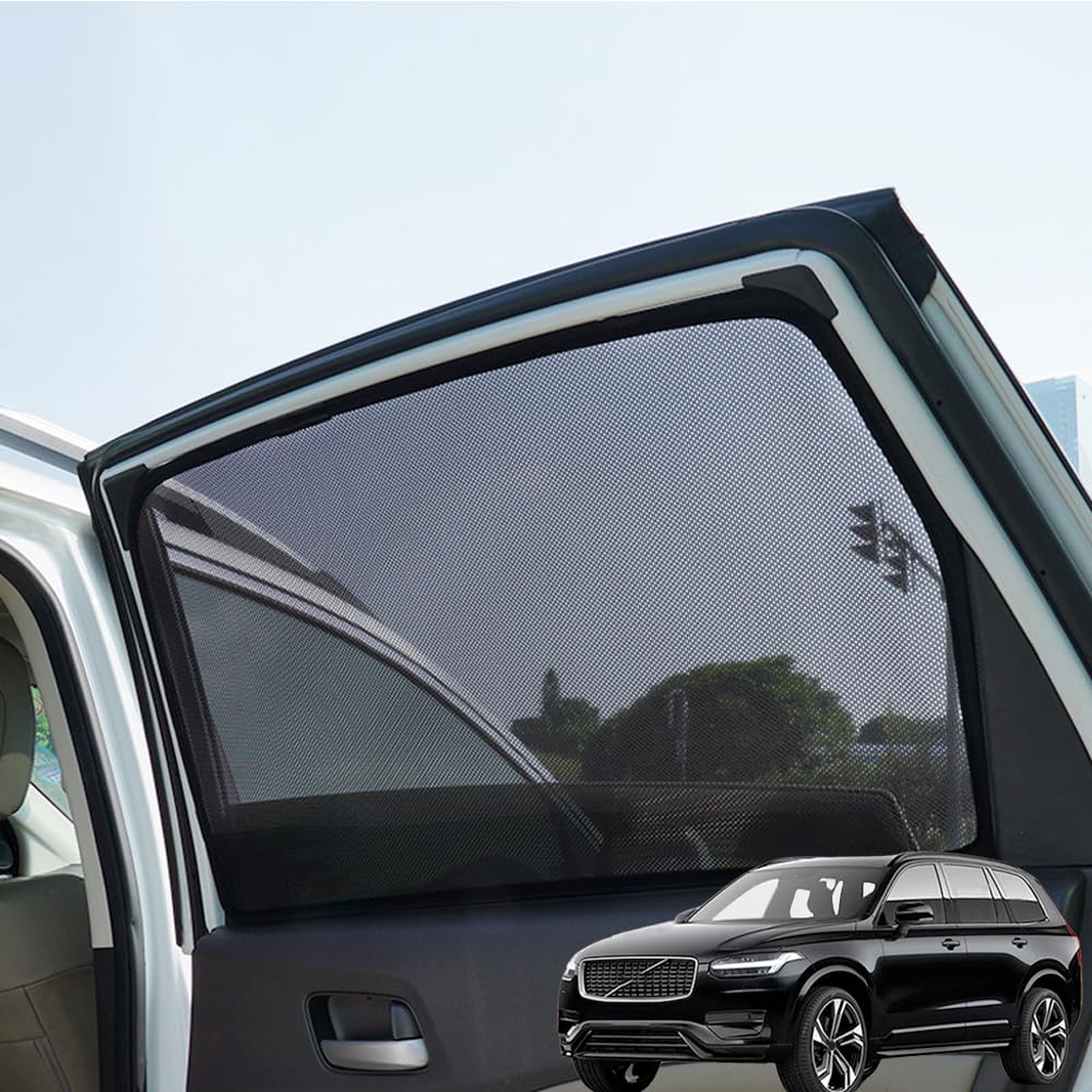 Sonnenschutz Vorhang Auto für Volvo XC90 2015-2023, Seitenscheibe Heckscheibe Shades Magnetisch Sonnenblende Autofenster UV Schutz, Rear Side Window- 2Pcs von JINGBDO