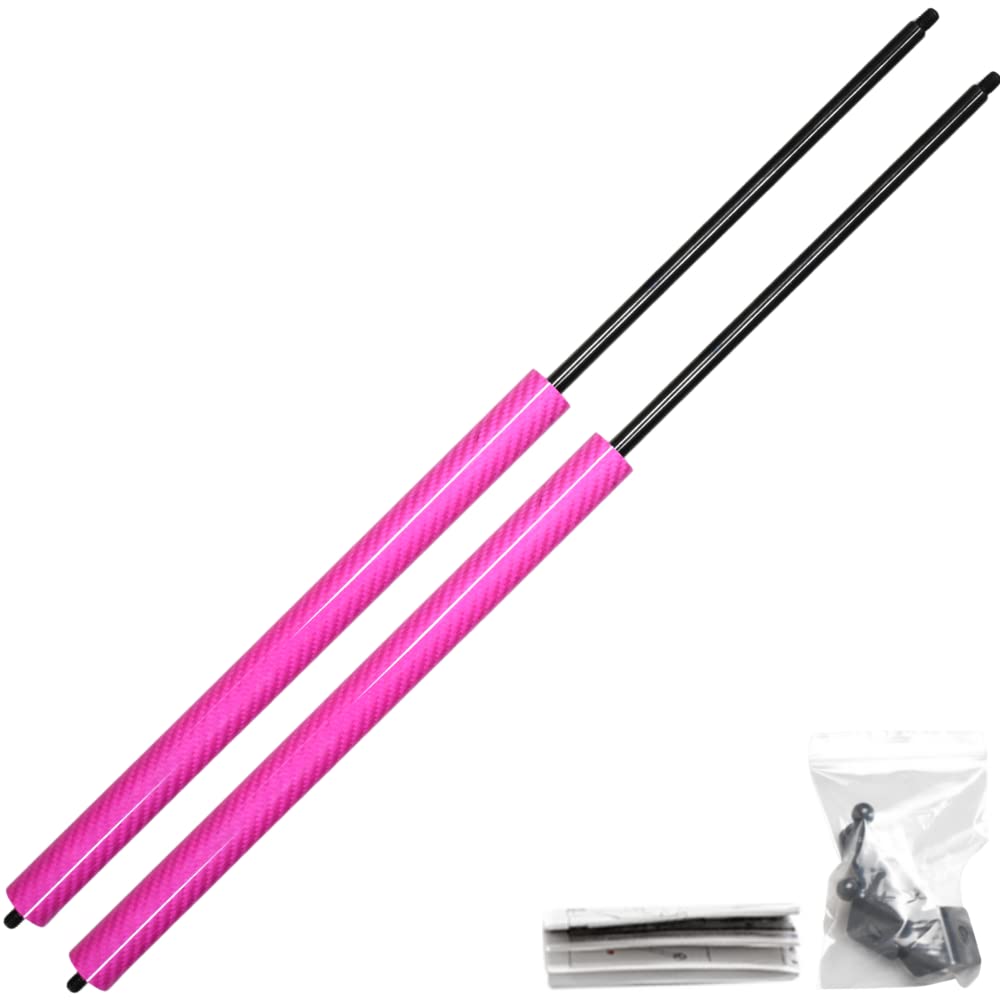 JINGLING Automatische Kofferraumstreben für Polo MK5 6R 6C 61 Schrägheck 2009–2017 Heckklappe Gasdämpfer Lift Stützen (Pink Kohlefaser) von JINGLING