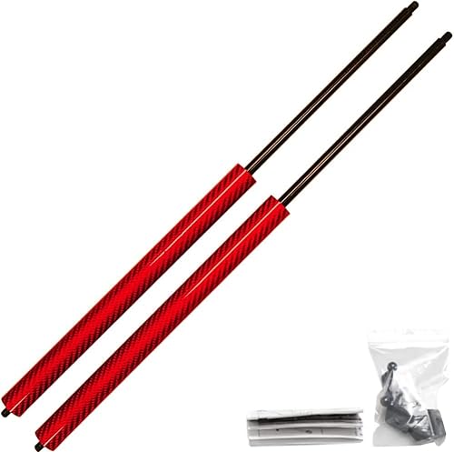 JINGLING Kofferraumstreben für Prairie M11 für Axxess M11 Minivan 1995–1998, Heckklappe, Gasdämpfer, Hebebühne 700 mm, 9045030R00, rote Kohlefaser von JINGLING