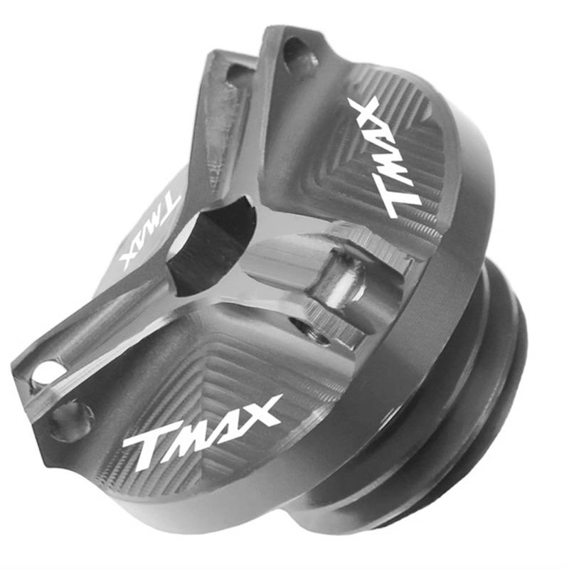 Motorrad-Schraubkappe Für YAMAHA TMAX530/500 2008-2016 T-MAX 500 TMAX 530 SX DX 2017 2018 Motorrad Ölfilter Cup Motor Plug Cap 2024(Grau) von JINGYAOTONG