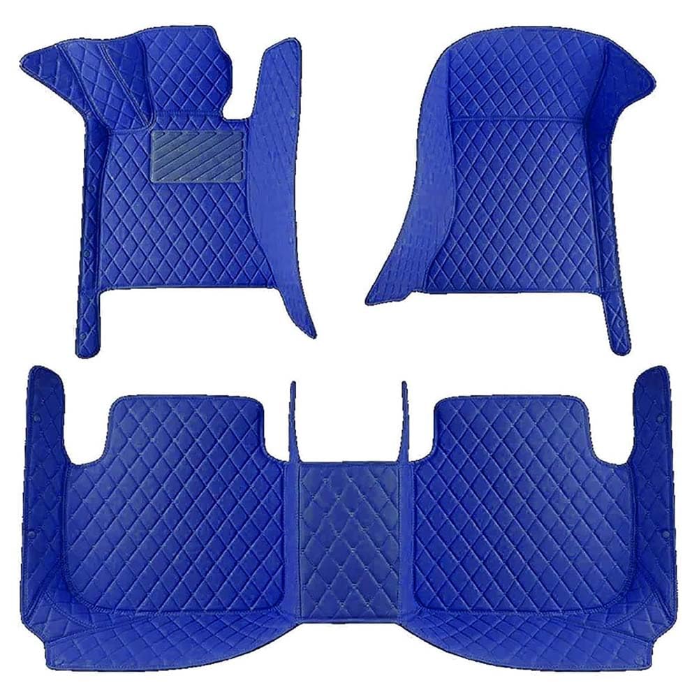 Auto Leder Fußmatten für Discovery (5seats) 2013-2017 (LHD), Nach Maß Allwetter wasserdichte rutschfeste Auto FußMatte Teppich Set Schutz Interior ZubehöR,H/Blue von JINLINGNB