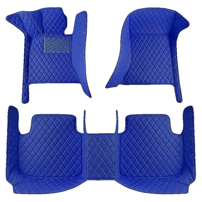 Auto Leder Fußmatten für Discovery (5seats) 2013-2017 (LHD), Nach Maß Allwetter wasserdichte rutschfeste Auto FußMatte Teppich Set Schutz Interior ZubehöR,H/Blue von JINLINGNB