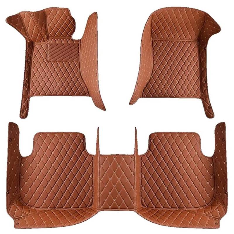 Auto Leder Fußmatten für Discovery (5seats) 2013-2017 (LHD), Nach Maß Allwetter wasserdichte rutschfeste Auto FußMatte Teppich Set Schutz Interior ZubehöR,J/Brown von JINLINGNB