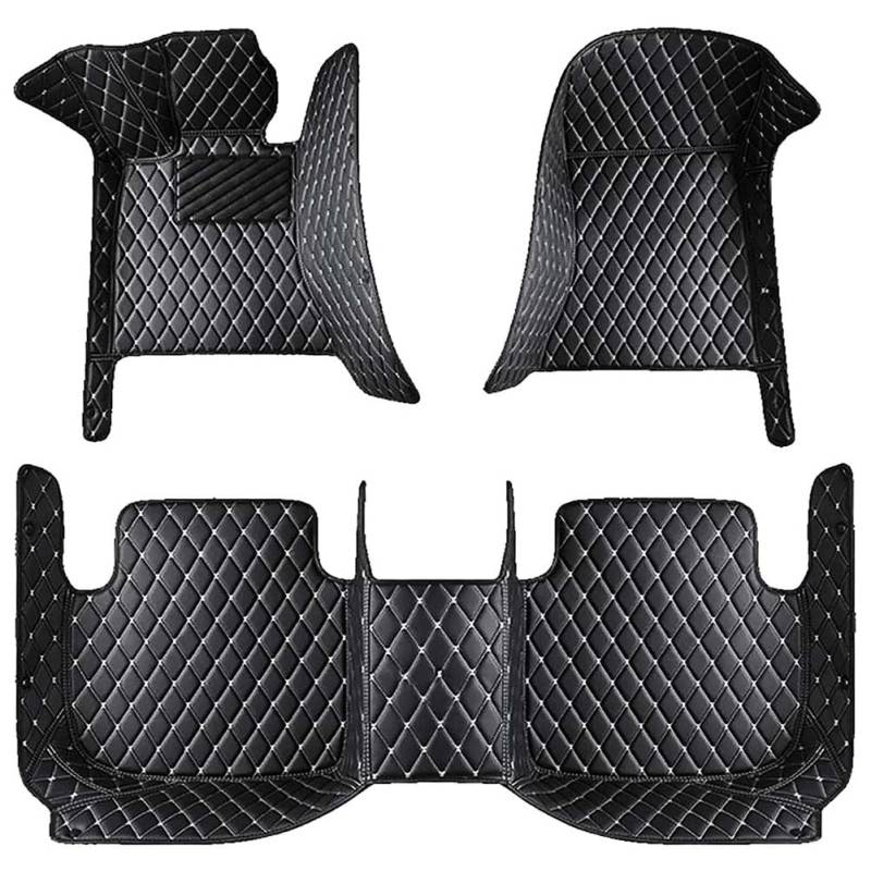 Auto Leder Fußmatten für Freelander 2007-2014 (LHD), Nach Maß Allwetter wasserdichte rutschfeste Auto FußMatte Teppich Set Schutz Interior ZubehöR,C/Black-beige von JINLINGNB