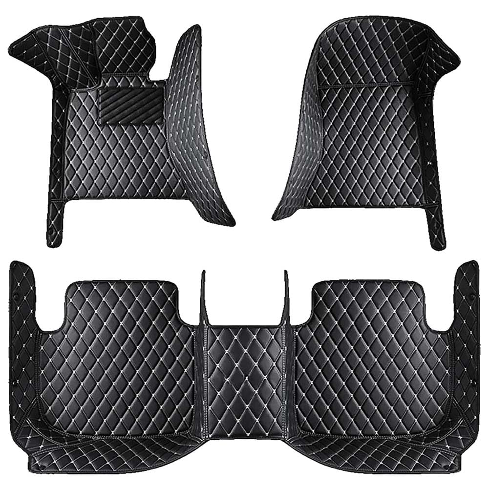 Auto Leder Fußmatten für Lexus GS350 2012-2018 (LHD), Nach Maß Allwetter wasserdichte rutschfeste Auto FußMatte Teppich Set Schutz Interior ZubehöR,C/Black-beige von JINLINGNB