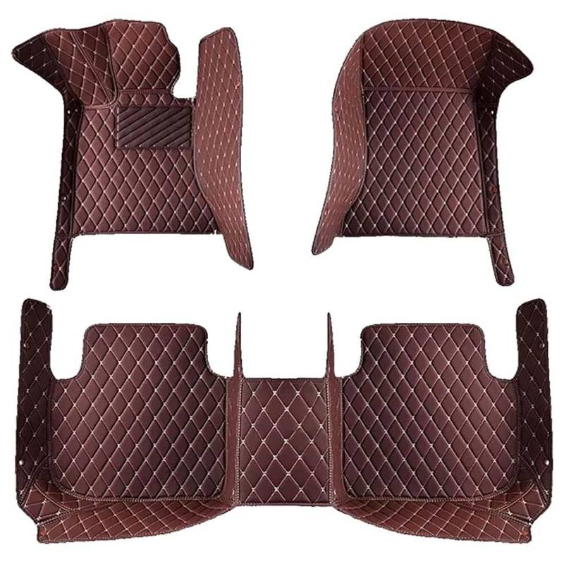 Auto Leder Fußmatten für Lexus GS350 2012-2018 (LHD), Nach Maß Allwetter wasserdichte rutschfeste Auto FußMatte Teppich Set Schutz Interior ZubehöR,K/Coffee von JINLINGNB