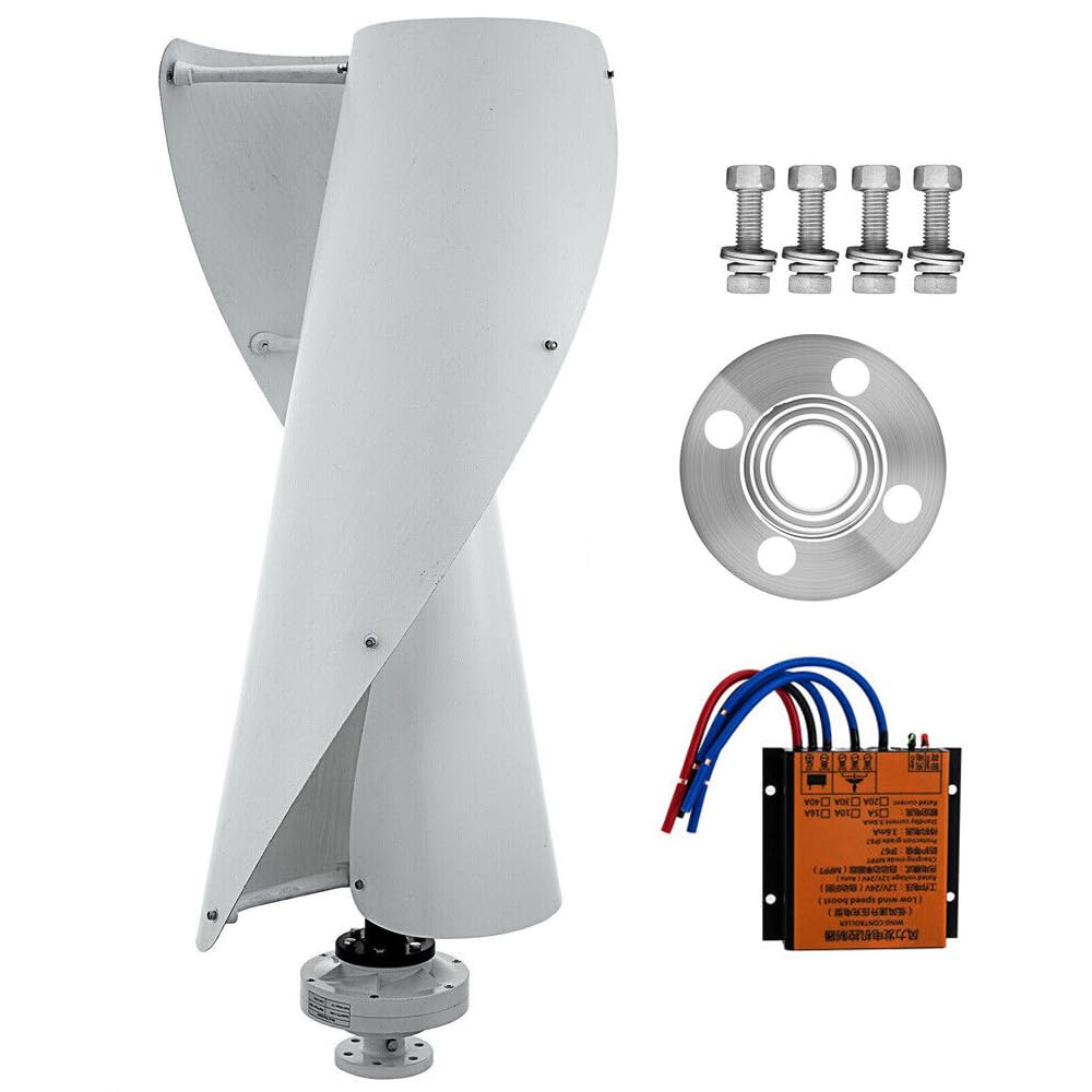 Windturbinen, Windkraftanlage Vertikal, Vertikale Windturbine 12V Mit Laderegler 400W Ideal für Boote, Häuser, Unternehmen und industrielle Energieversorgung von JINPRDAMZ