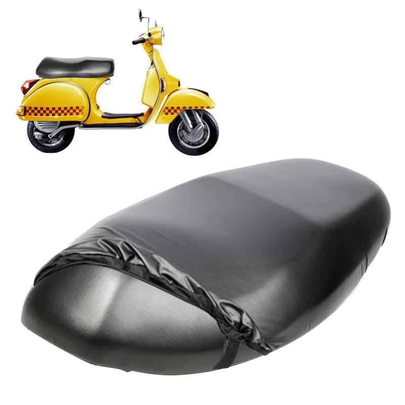 Motorrad Sitzbezug Universal, Motorrad Sitzbankbezug Wasserdicht PU Leder Sitzbezug Motorrad Roller Sitzbezug Antirutsch Kratzfest Es hat Sonne und Regen 68–75 cm Länge, 38–45 cm Breite (M) von JINSIHU