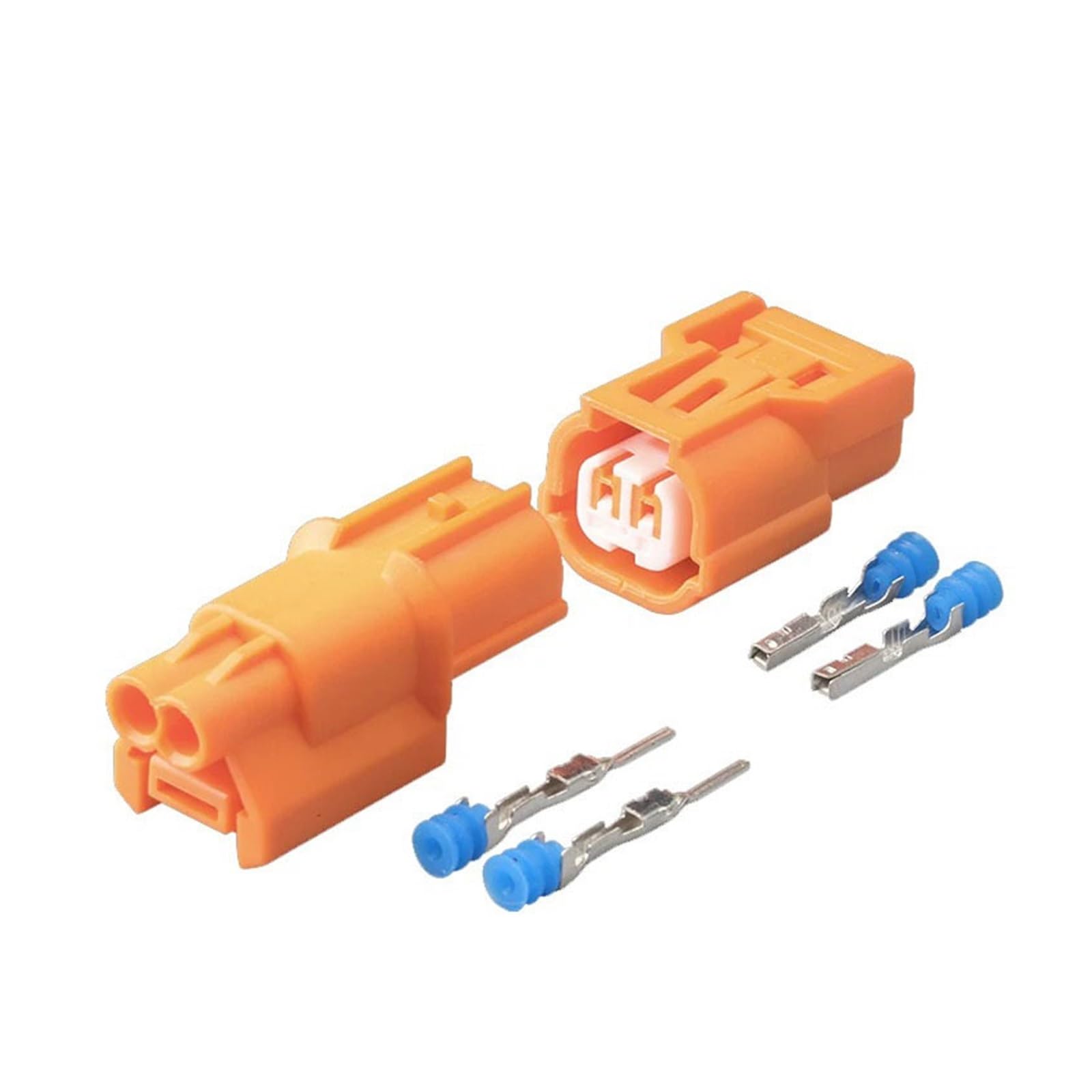 1/5/10/20/50 Sets 2-poliger Automobilkabelbaum wasserdicht orange männlich weiblich Verdrahtungsstecker 6188-0590 6189-0891 (2p Buchse, 1 Set) von JINYINGHUA