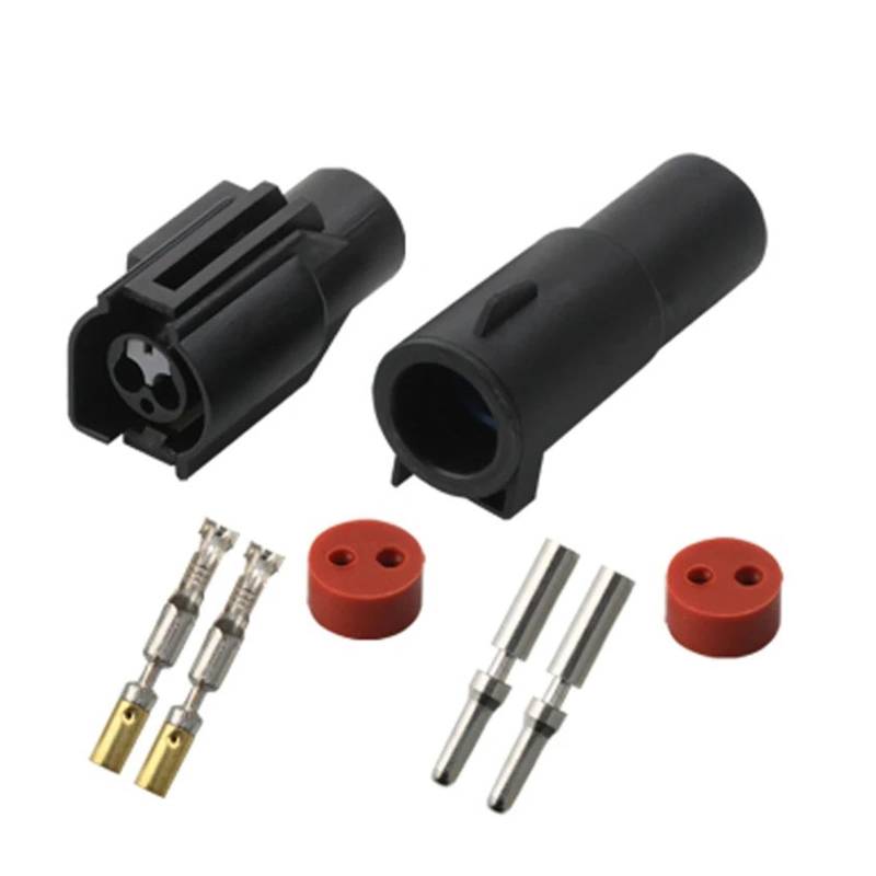 1/5/10/20 Sets 2 Pin 2,8mm Automobil Wasserdicht Schwarz Stecker Zylindrischen Männlich Weiblich Stecker DJ70210Y-2,8-11 DJ70210Y-2,8-21(20 sets) von JINYINGHUA