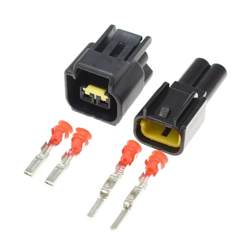 1-20 Kit Blakc 2 Pin Way Männlich Weiblich Zündspule Stecker Stecker for FW-C-2M-B FW-C-2F-B(Male female set,5Sets) von JINYINGHUA