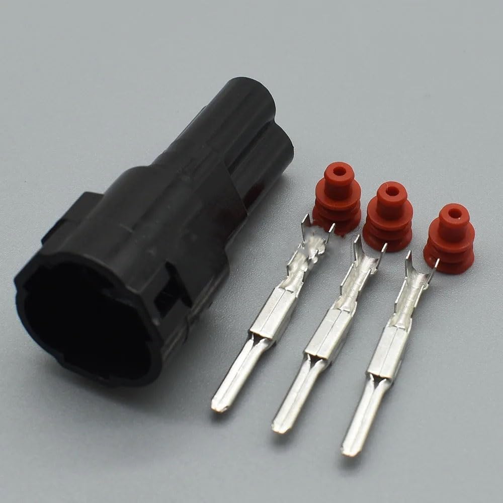 1-20Set 2/3/4 Pin Wasserdicht Schwarz Grau Weiß Kit Auto Stecker PA66 6187-2171 6180-2181 6180-2321(DJ7031F-2-11-B,10Sets) von JINYINGHUA