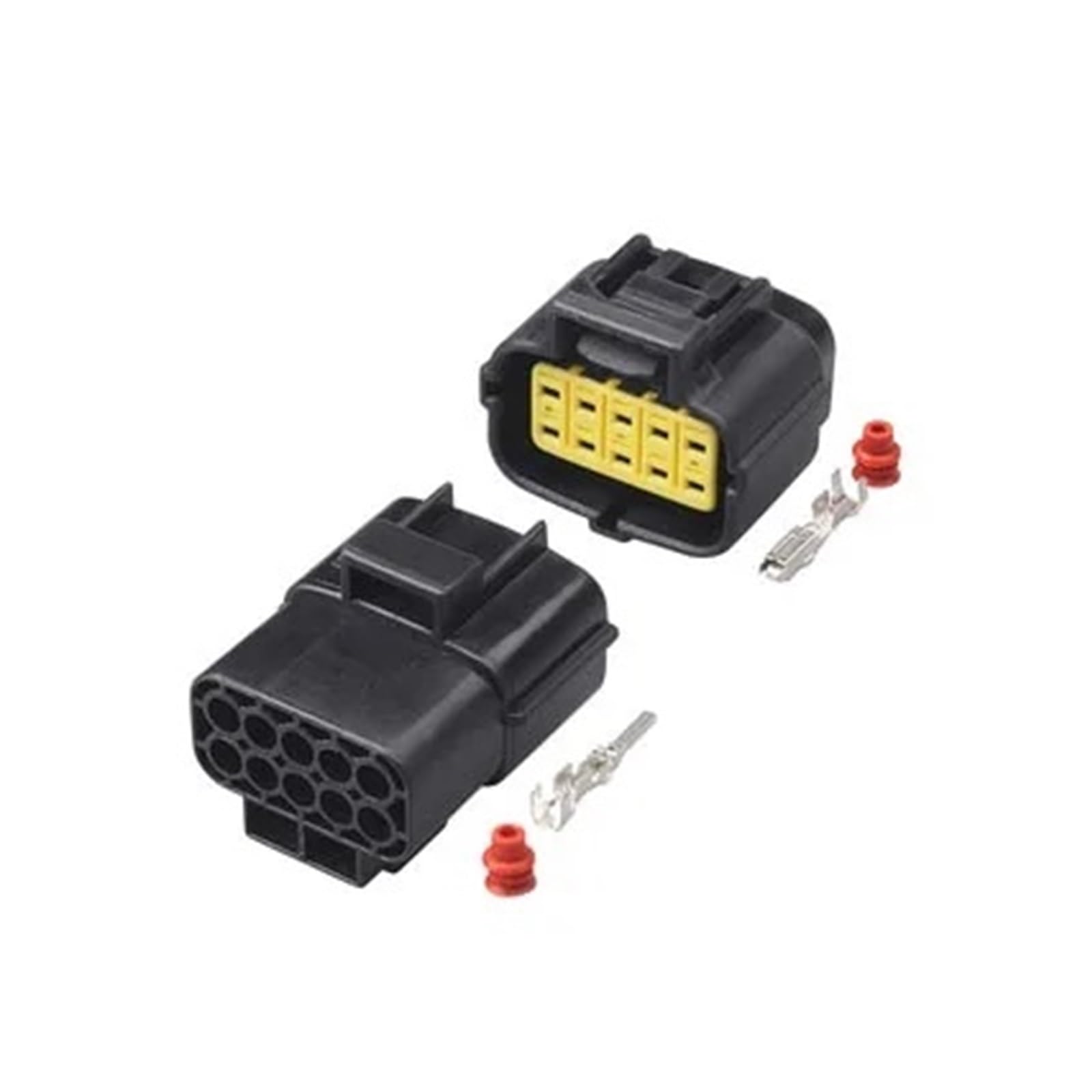 1 Satz 1 2 3 4 6 8 10 12-poliger wasserdichter Stecker und Buchse der AMP-Serie, automatisch versiegelter Elektrosatz for Auto- und LKW-Anschlüsse(10P Female Male) von JINYINGHUA