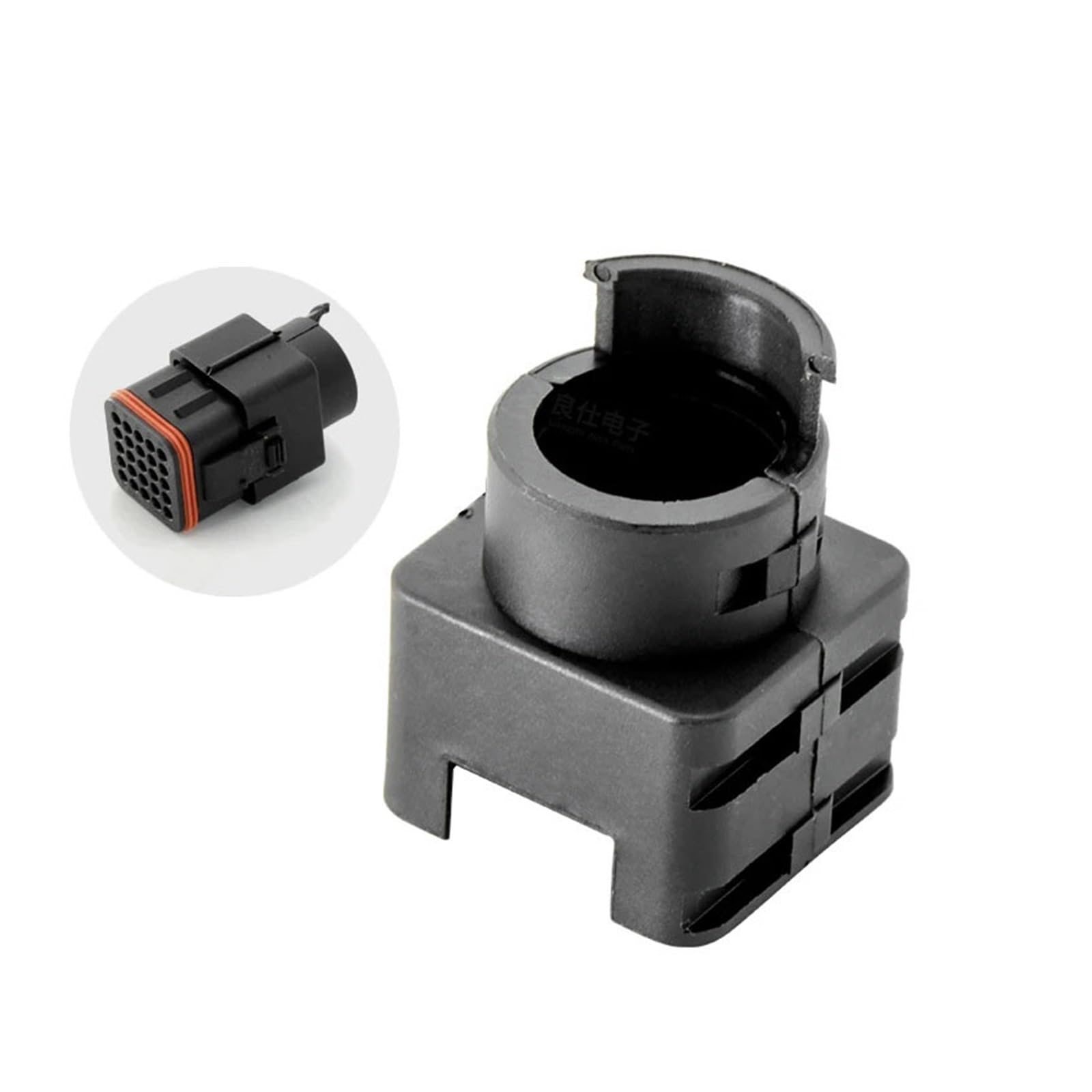 1 Set 10-poliger ITT-Typ 132010-001 132008-111 wasserdichter schwarzer Stecker männlich weiblich auf Kabelbaumstecker ohne Endclip (16 25-polige Endclip) von JINYINGHUA