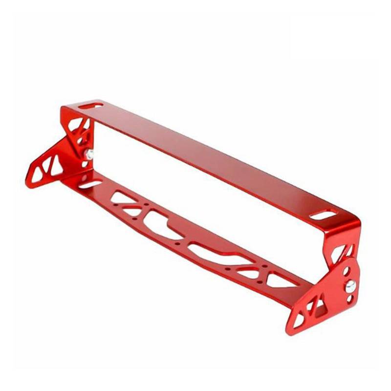 1 Stück Mehrfarbig Kompatibel mit Aluminium Auto JDM Styling Nummernschildrahmen Power Nummernschildrahmen Rahmen Tag Halter(Rosso) von JINYINGHUA