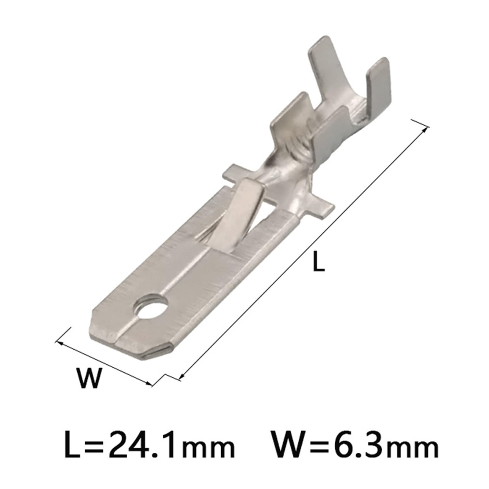 20/50/100/200 Pcs H62 6,3mm Automotive Stecker Männlich Terminal for Automobil Auto DJ611-6,3 A(200 pcs) von JINYINGHUA