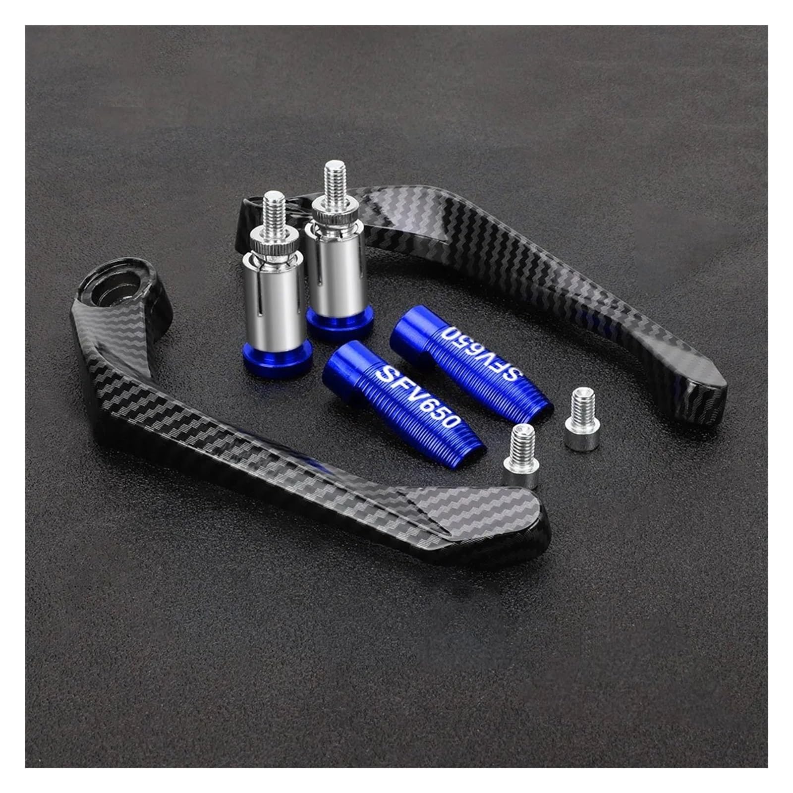 JINYRYP Lenkerschutzschild Für Suzuki SFV650 Gladius 2009-2016 22 Mm 7/8 Zoll SFV 650 Motorradlenker Bremskupplungshebel Handschutz Handschutz-Set(Blue with Logo) von JINYRYP