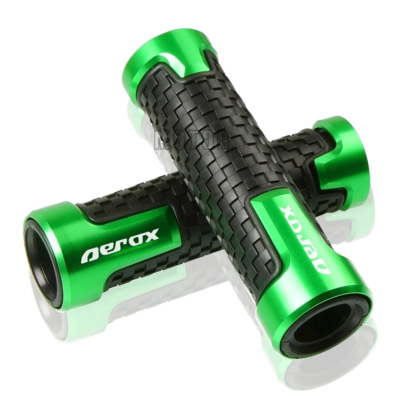 Motorrad Anti-Rutsch-Lenkergriffe Für AEROX 155 2017-2018 AEROX155 Motorradzubehör Universal 7/8"22mm Anti-Rutsch-Lenkergriffe Lenker Handgriff(Green) von JINYRYP