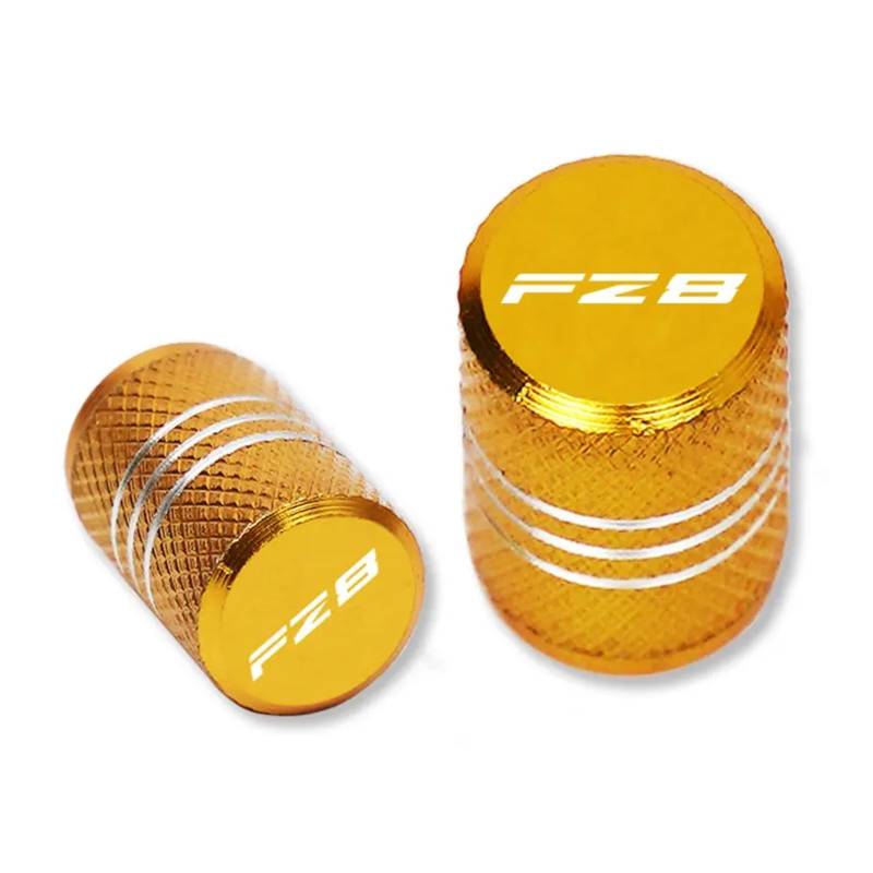 Motorradreifenventil Für FZ8 2010-2014 2013 2012 2011 CNC Aluminium Reifen Ventil Air Port Abdeckung Stem Caps Motorrad Zubehör(Yellow) von JINYRYP